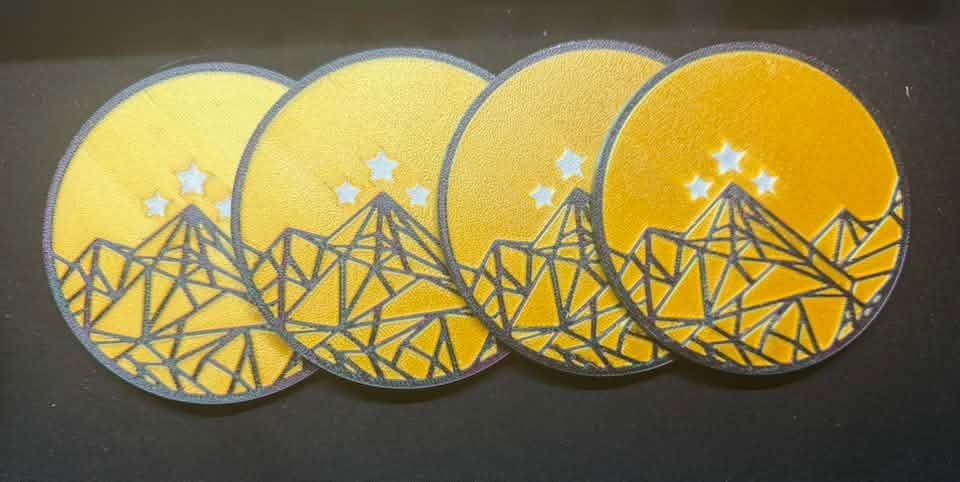 3D Printed ACOTAR Quote Coaster Set