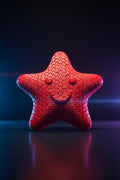 3D printed flexi starfish fidget toy - top view showing honeycomb texture