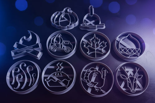 Autumn Cookie Cutter Set 1 - 10 piece 3D printed fall themed cookie cutters