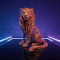 Woven lion decor - front view