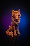 3D Printed Woven Lattice Wolf Figurine